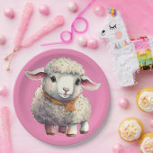Kleine Lamm-Teller, 9" Papierplatte Pappteller (Party)
