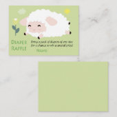 Kleine Lamm-Windeln-Raffelkarten Platzkarte (Vorne/Hinten)