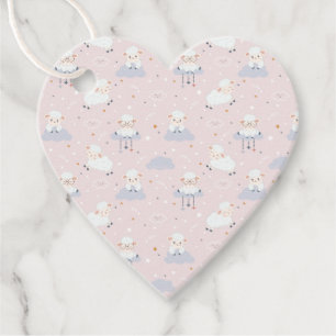 Kleine Lämmer, die auf Wolken herumhängen - Babypa Geschenkanhänger