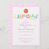 Kleine Lampe ist auf dem Weg zur Aquarellendusche Einladung (Vorne/Hinten)