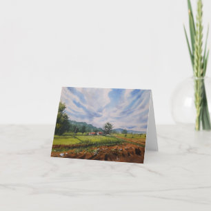 Kleine Landschaft in Wasserfarben Karte