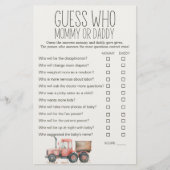 Kleine Landtiere Babydusche Mommy Daddy Game Flyer (Vorne)