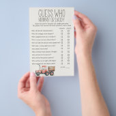 Kleine Landtiere Babydusche Mommy Daddy Game Flyer (Handgriff)