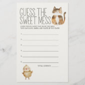 Kleine Landtiere Babydusche schätzen das Spiel Flyer (Vorne)