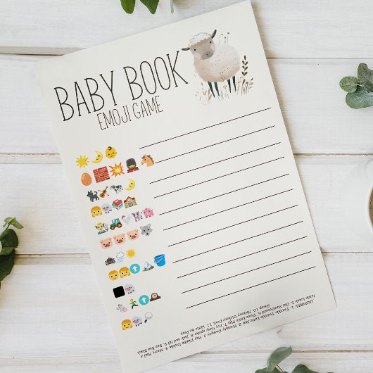 Kleine Landtiere Kinderdusche Buch Emoji Game Flyer