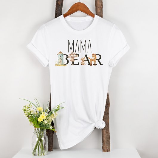 Kleine Landtiere Kinderzimmer Mama Bear T-Shirt