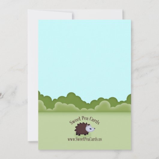 Kleine Lebewesen-Waldtier-Duschen-Einladung Einladung (Rückseite)