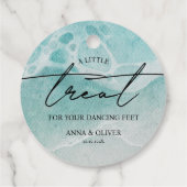Kleine Leckerei für Ihre Dance Feet Beach Hochzeit Geschenkanhänger (Rückseite)