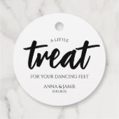 Kleine Leckerei für Ihre Dance Feet Wedding Geschenkanhänger (Rückseite)