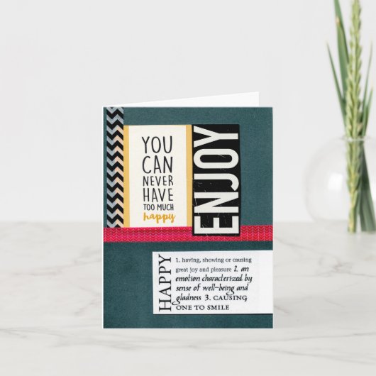 Kleine (leere) gefaltete Karte 4"x5,6" (Vorderseite)