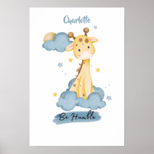 Kleine Lektionen Giraffe aus den Wolken Poster