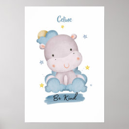 Kleine Lektionen Hippo aus den Wolken Poster