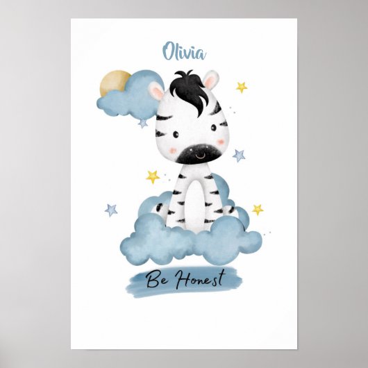 Kleine Lektionen Zebra aus den Wolken Poster (Vorne)