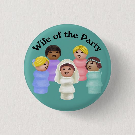 Kleine Leute Ehefrau des Party Button (Vorderseite)