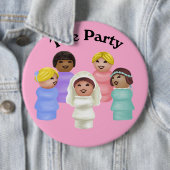 Kleine Leute - Frau der Party Button (Beispiel)