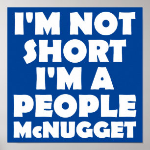 Kleine Leute Nugget Lustiges Schild Poster