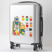 Kleine Leute Riesenrad Spaß Aufkleber (Koffer)