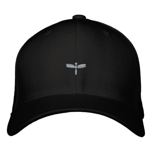 Kleine Libelle Bestickte Baseballkappe (Vorderseite)