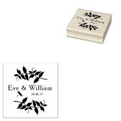 Kleine Libelle mit Zweigen und Blätter Gummistempel (Stempel)