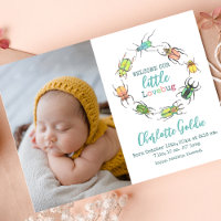 Kleine Liebe Bug Baby Announcement Foto Card