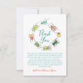 Kleine Liebe Bug Baby Dusche Dankeskarte (Vorderseite)