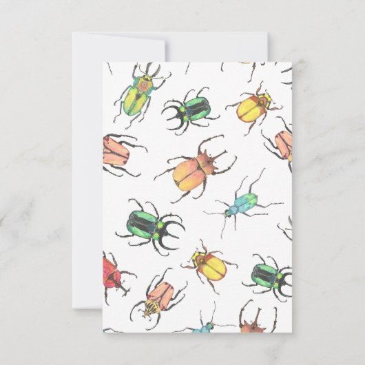 Kleine Liebe Bug Baby Dusche Dankeskarte (Rückseite)