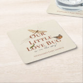 Kleine Liebe Bug Baby Dusche Rechteckiger Pappuntersetzer (angewinkelt)