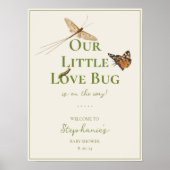 Kleine Liebe Bug Baby Dusche Willkommen Poster (Vorne)