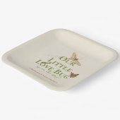 Kleine Liebe Bug Baby Duwer Gender Neutral Pappteller (Gewinkelt)