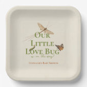 Kleine Liebe Bug Baby Duwer Gender Neutral Pappteller (Vorderseite)