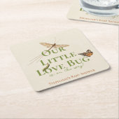 Kleine Liebe Bug Baby Duwer Gender Neutral Rechteckiger Pappuntersetzer (angewinkelt)