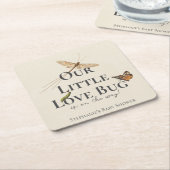 Kleine Liebe Bug Baby Duwer Gender Neutral Rechteckiger Pappuntersetzer (angewinkelt)