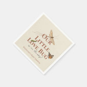 Kleine Liebe Bug Baby Duwer Gender Neutral Serviette (Ecke)