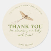 Kleine Liebe Bug Baby Shower Classic Round Sticker (Vorderseite)