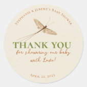 Kleine Liebe Bug Baby Shower Classic Round Sticker (Vorderseite)