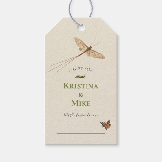 Kleine Liebe Bug Babydusche Geschenkanhänger (Vorderseite)