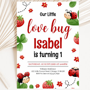 Kleine Liebe Bug Birthday Einladung