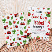 Kleine Liebe Bug Birthday Einladung