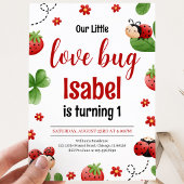 Kleine Liebe Bug Birthday Einladung