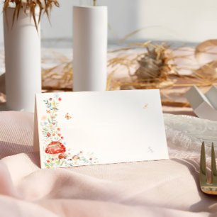 Kleine Liebe Bug Floral Baby Dusche Platzkarte