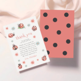 Kleine Liebe Bug Floral Girl Babydusche Dankeskarte