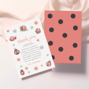 Kleine Liebe Bug Floral Girl Babydusche Dankeskarte