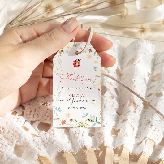 Kleine Liebe Bug Garden Baby Dusche Danke Geschenkanhänger