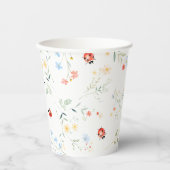 Kleine Liebe Bug Garden Babydusche Babydusche Pappbecher (Vorderseite)