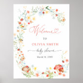 Kleine Liebe Bug Garden Babydusche Willkommen Poster (Vorne)