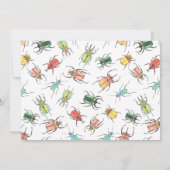 Kleine Liebe Bug Kinder 4. Geburtstag Einladung (Rückseite)