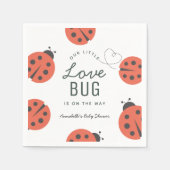 Kleine Liebe Bug Ladybug Babydusche Napkins Serviette (Vorderseite)