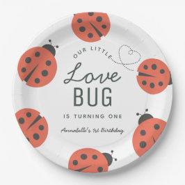 Kleine Liebe Bug Ladybug Birthday Paper Teller