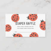 Kleine Liebe Bug Ladybug Diaper Raffle Ticket Begleitkarte (Vorderseite)