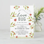 Kleine Liebe Bug Ladybug Drive-by Baby Shower Einladung (Stehend Vorderseite)